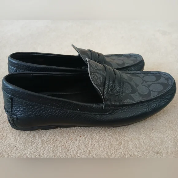 Coach Mott Driver Charcoal Black Slip-On Loafers Size 11.5D. FL - Picture 2 of 8